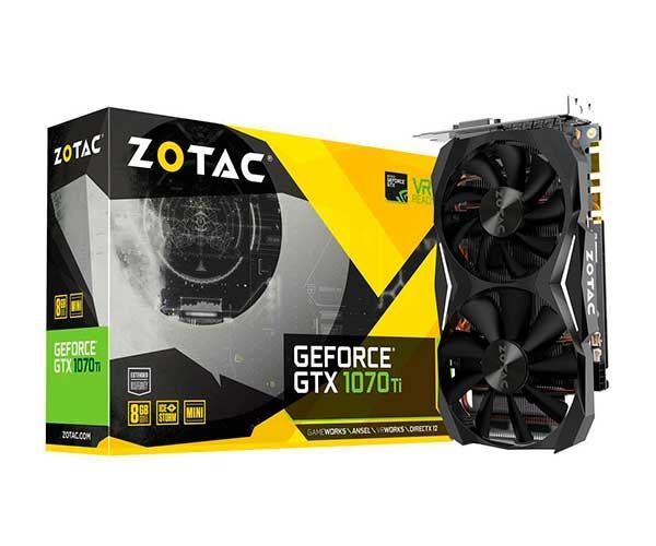 Placa de Video Zotac GeForce GTX 1070 Ti 8GB GDDR5 Mini 256-bit, ZT-P10710G-10P