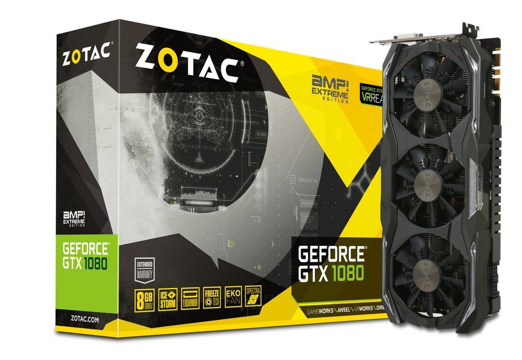 Placa de Video Zotac GeForce GTX 1080 8GB GDDR5X AMP Extreme 256-bit, ZT-P10800B-10P