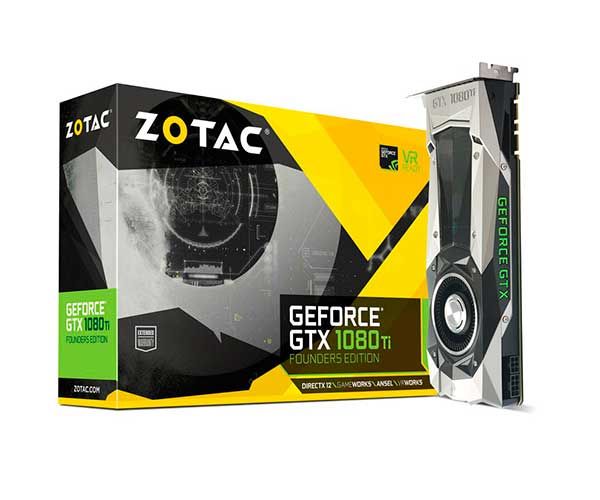 Placa de Video Zotac GeForce GTX 1080 Ti 11GB GDDR5X Founders Edition 352-bit, ZT-P10810A-10P
