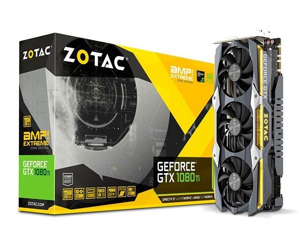 Placa de Video Zotac GeForce GTX 1080 Ti 11GB GDDR5X AMP! Extreme 352-bit, ZT-P10810F-10P