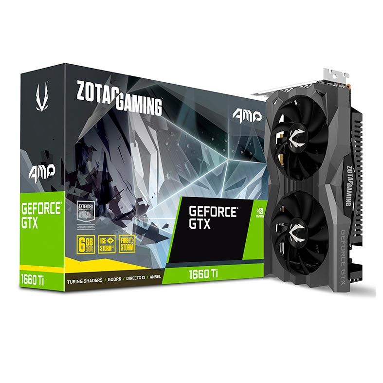 Placa de Vídeo ZOTAC GeForce GTX 1660 Ti 6GB GDDR6 AMP 192-bit, ZT-T16610D-10M
