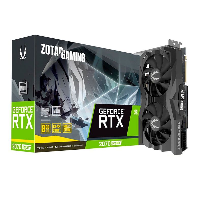 Placa de Video Zotac GeForce RTX 2070 Super 8GB Mini 256-bit, ZT-T20710E-10M