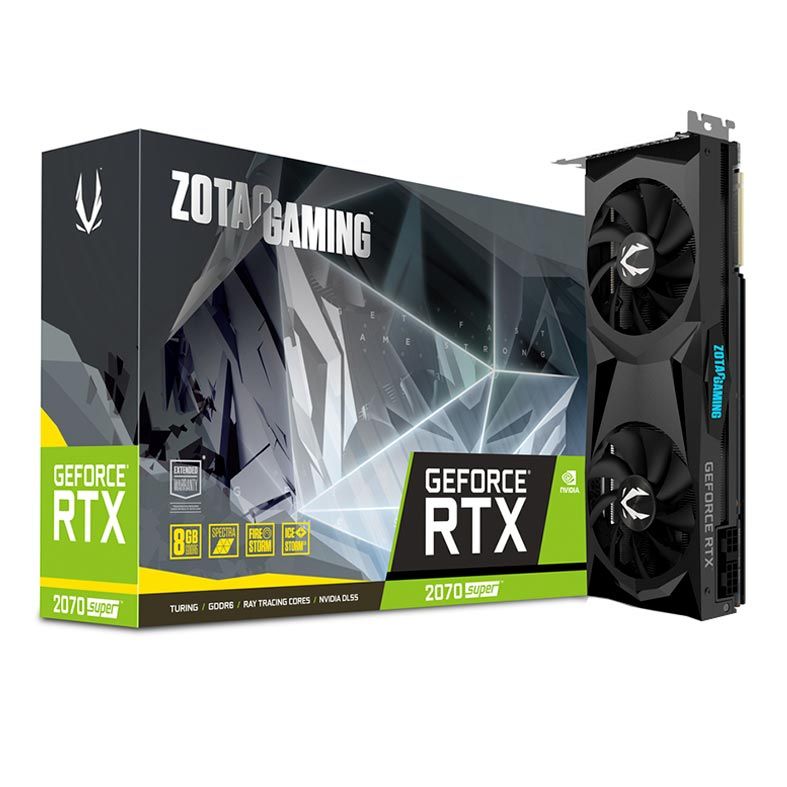 ZOTAC GeForce RTX 2070 SUPER 8GB 正常動作中古品 Placa de Video Zotac GeForce RTX 2070 Super 8GB Twin Fan GDDR6 256