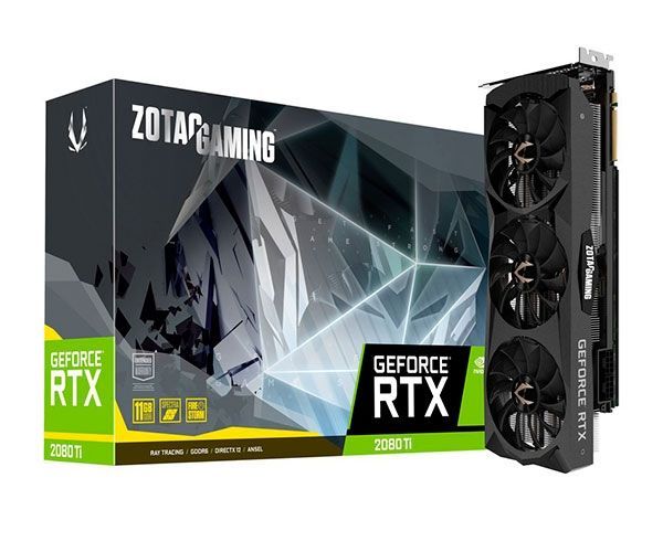 Placa de Video Zotac GeForce RTX 2080 Ti 11GB GDDR6 Triple Fan 352-bit, ZT-T20810F-10P