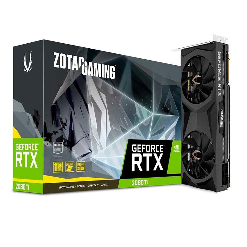 Placa de Video Zotac GeForce RTX 2080 Ti 11GB GDDR6 Twin Fan 352-bit, ZT-T20810G-10P