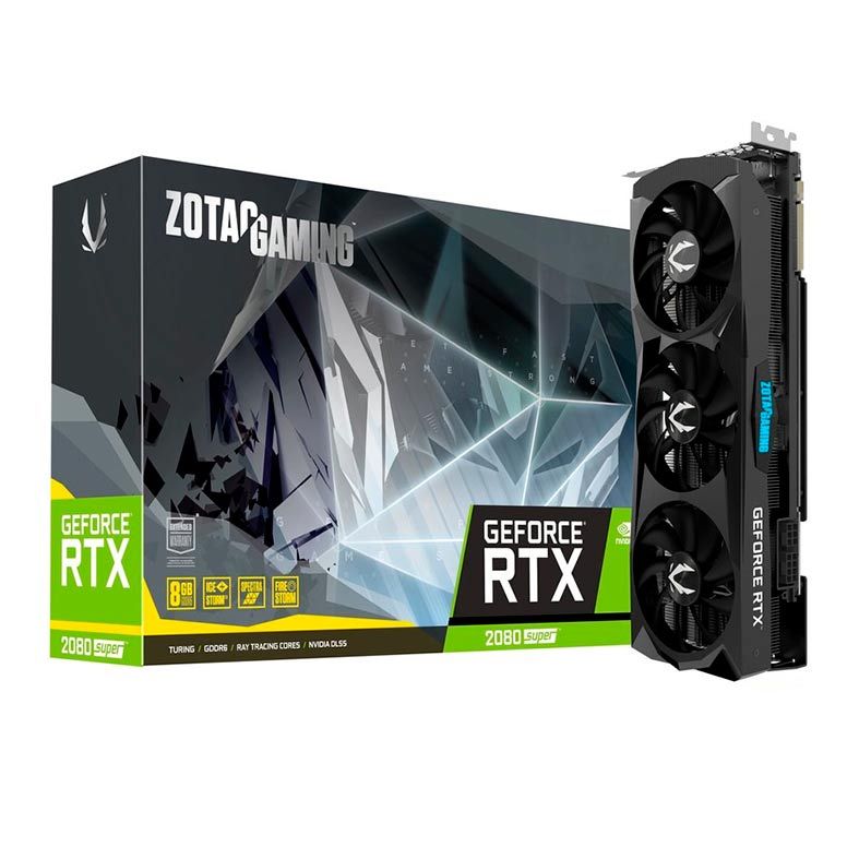 Placa de Video Zotac GeForce RTX 2080 Super 8GB Triple Fan 256-bit, ZT-T20820H-10P