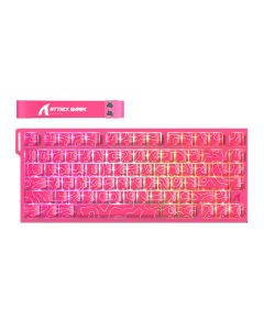 Teclado Mecanico Attack Shark R82 HE, RGB, Switch Hall Effect Magnetico, Rosa, R82-HE-PK