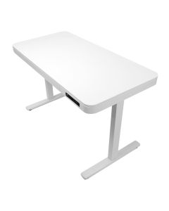 Mesa Office Zinnia Luna, 120cm, Branco, Completa + Estrutura Regulável, ZNO-LUNAWT01-TE