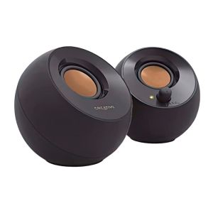 Caixa de Som Creative Pebble V2, 16W RMS, USB, USB-C e AUX, Preto, 06MF169500002