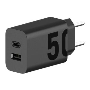 Fonte de Carregador Motorola Turbo Power Duo, 50W, USB, Preto, 283054