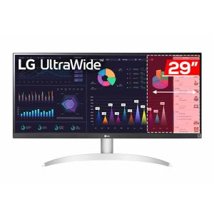 Monitor LG 29WQ600B-W, 29 Pol, UltraWide, IPS, FHD, 1ms, 100Hz, HDMI/DP, Branco, 29WQ600B-W