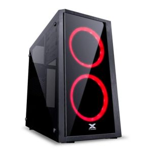Gabinete Vinik VX Gaming Aries Preto LED Vermelho Lateral Acrilico, 30713