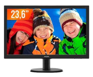 Monitor Philips 23.6 Pol. LED Full HD 4ms Widescreen, 243V5QHAB
