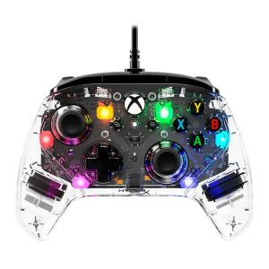 Controle HyperX Xbox Clutch Gladiate RGB, Transparente, 7D6H2AA