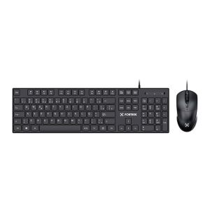 Kit Teclado e Mouse Fortrek C13, 1200 DPI, ABNT2, USB, Preto, 84936