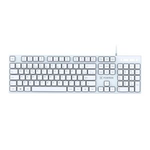 Teclado Membrana Fortrek K15, ABNT2, USB, Branco, 84953