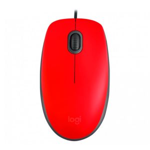 Mouse Logitech M110 Silent, 1000DPI, 3 Botoes, Vermelho, 910-006755