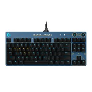 Teclado Mecanico Gamer Logitech G Pro League of Legends, RGB, Switch Brown, Azul, 920-010533