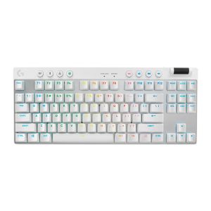 Teclado Mecanico Logitech G Pro X Tkl Lightspeed, RGB, Switch Marrom, Wireless, Branco, 920-012143