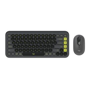 Kit Teclado e Mouse Logitech Pop Icon, 4000DPI, Bluetooth, Preto