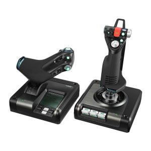 Controlador de Simulacao com Manete e Acelerador Logitech X52