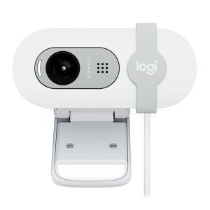Webcam Logitech Brio 100, FHD, 1080p, USB, Branco, 960-001615 Webcam Logitech Brio 100, FHD, 1080p, USB, Branco, 960-001615