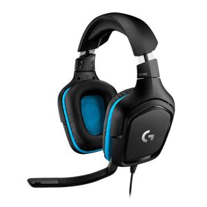 Headset Gamer Logitech G432 7.1 Surround Multiplataforma Preto/Azul, 981-000769