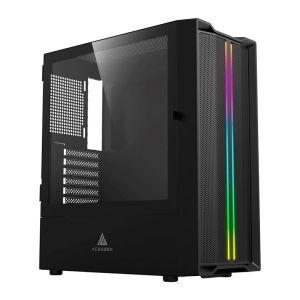 Gabinete Gamer Acegeek Aurora E450, Mid-Tower, Lateral de Vidro, Preto, AG-AURORA-E450-BK