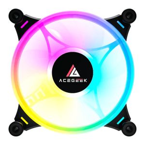 Ventoinha Acegeek Crystal, 120mm, ARGB, Preto, AG-CRYSTAL-BK | Pichau