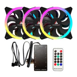 OPENBOX Kit Ventoinha Acegeek Galaxy, 3x120mm, ARGB, Com Controladora, AG-GALAXY3X1-BK OPENBOX Kit Ventoinha Acegeek Galaxy, 3x120mm, ARGB, Com Controladora, AG-GALAXY3X1-BK