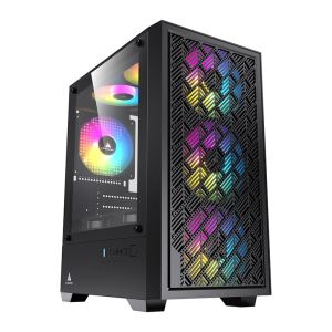 Gabinete Gamer Acegeek Matrix, Mid-Tower, Lateral de Vidro, Preto, AG-MATRIX-BK