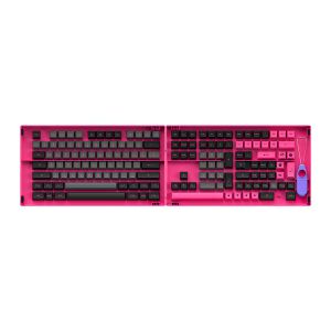 Conjunto de Teclas Akko ASA Profile, PBT Double Shot, Black e Rose, AKKO-KEYCAP-BR