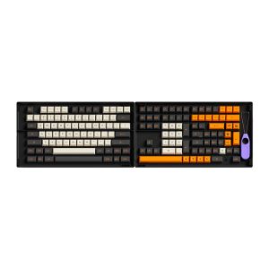 Conjunto de Teclas Akko Cherry Profile, PBT Double Shot, Carbon Retro, AKKO-KEYCAP-CR