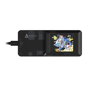 PRE VENDA - Adaptador Ajazz Hub 8 em 1, Com Display, Preto, AKP01E-BLACK PRE VENDA - Adaptador Ajazz Hub 8 em 1, Com Display, Preto, AKP01E-BLACK