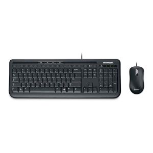 Kit Teclado e Mouse Microsoft Wired 600, ABNT2, USB, Preto, APB