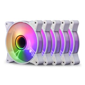 Kit Ventoinhas Aigo Darkflash AR12 Pro, ARGB, 5x120mm, Branco, AR12-PRO-5IN1-WH Kit Ventoinhas Aigo Darkflash AR12 Pro, ARGB, 5x120mm, Branco, AR12-PRO-5IN1-WH