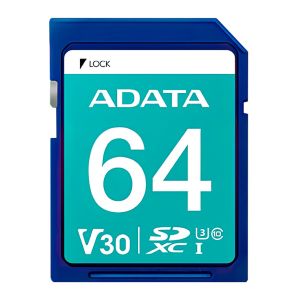 Cartao de Memoria Adata V30S, 64GB, SDXC, ASDX64GUI3V30S-R
