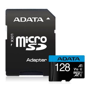 Cartao de Memoria Adata Premier, 128GB, Micro SDXC + Adaptador, AUSDX128GUICL10A1-RA1