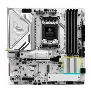 PRE VENDA - Placa Mae AsRock B850M Steel Legend WiFi, DDR5, Socket AMD AM5, M-ATX, Chipset AMD B850, B850M-STEEL-LEGEND-WIFI