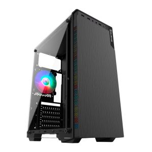 Gabinete Gamer BlueCase BG-030, Mid-Tower, Lateral De Vidro, Preto, BG-030