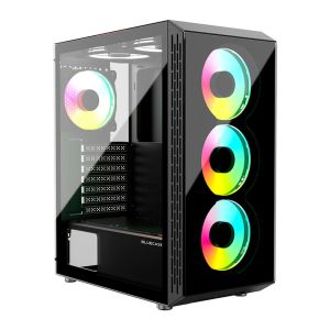 Gabinete Gamer Bluecase Onix BG-047, Mid-Tower, Lateral de Vidro, Preto, BG-047BX