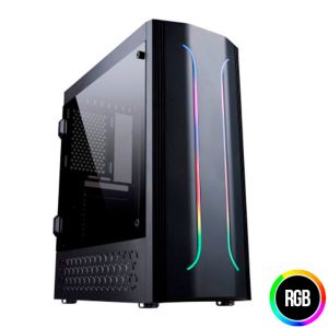 Gabinete Gamer BlueCase BG-011 RGB Lateral Acrilico Preto, BG011GCASE
