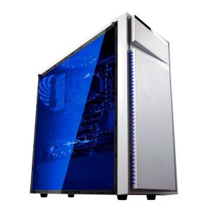 Gabinete Gamer Bluecase BG-015 Branco Lateral Acrilico, BG015WGCASE
