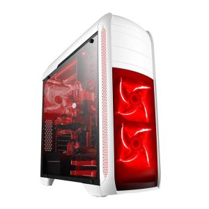 Gabinete Gamer BlueCase BG-024W Lateral Vidro Temp Branco, BG024WGCASE