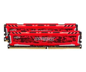 Memoria Crucial Ballistix Sport LT 16GB (2x8) DDR4 2400MHz Vermelha, BLS2K8G4D240FSEK