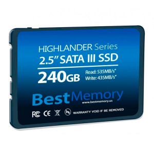 SSD Best Memory Highlander Series, 240GB, Sata III 6GB/s, Leitura 535 MB/s, Gravacao 435 MB/s, BTSDA-240G-535