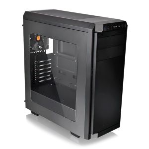 Gabinete Gamer ThermalTake V100, Mid Tower, Preto,Lateral acrílico, ATX, Com 1 Fan, CA-1K7-00M1WN-00