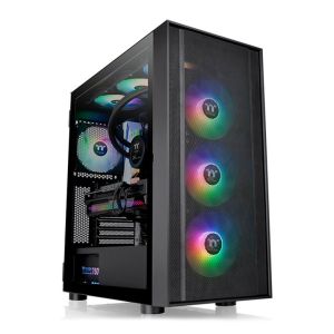 Gabinete Gamer Thermaltake H570 TG ARGB, Mid-Tower, Lateral de Vidro, Com 3 Fans, Preto, CA-1T9-00M1WN-01