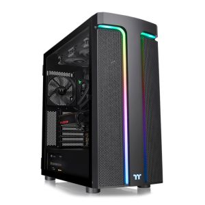 Gabinete Gamer Thermaltake H590 TG, ARGB, Mid-Tower, Lateral de Vidro, Com 1 Fan, Preto, CA-1X4-00M1WN-00
