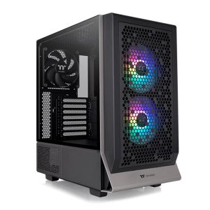 Gabinete Gamer Thermaltake Ceres 300 TG ARGB, Lateral de Vidro, Com 3 Fans, Preto, CA-1Y2-00M1WN-00